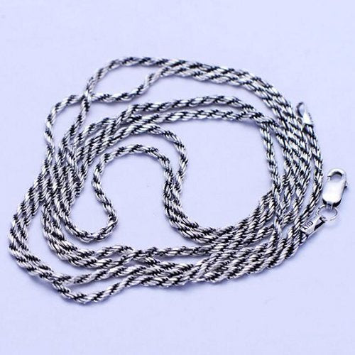 1.3 mm Sterling Silver Rope Chain 18"-30"