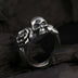 Sterling Silver Rose and Skull Ring