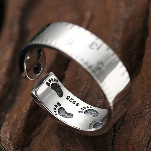 Sterling Silver Ruler Pinky Ring