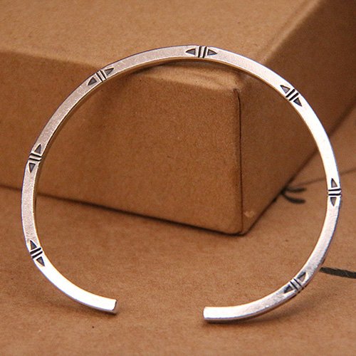 Sterling Silver Slim Minimalist Cuff Bracelet