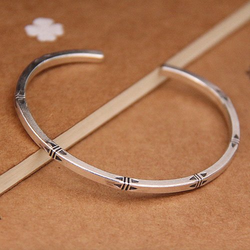 Sterling Silver Slim Minimalist Cuff Bracelet