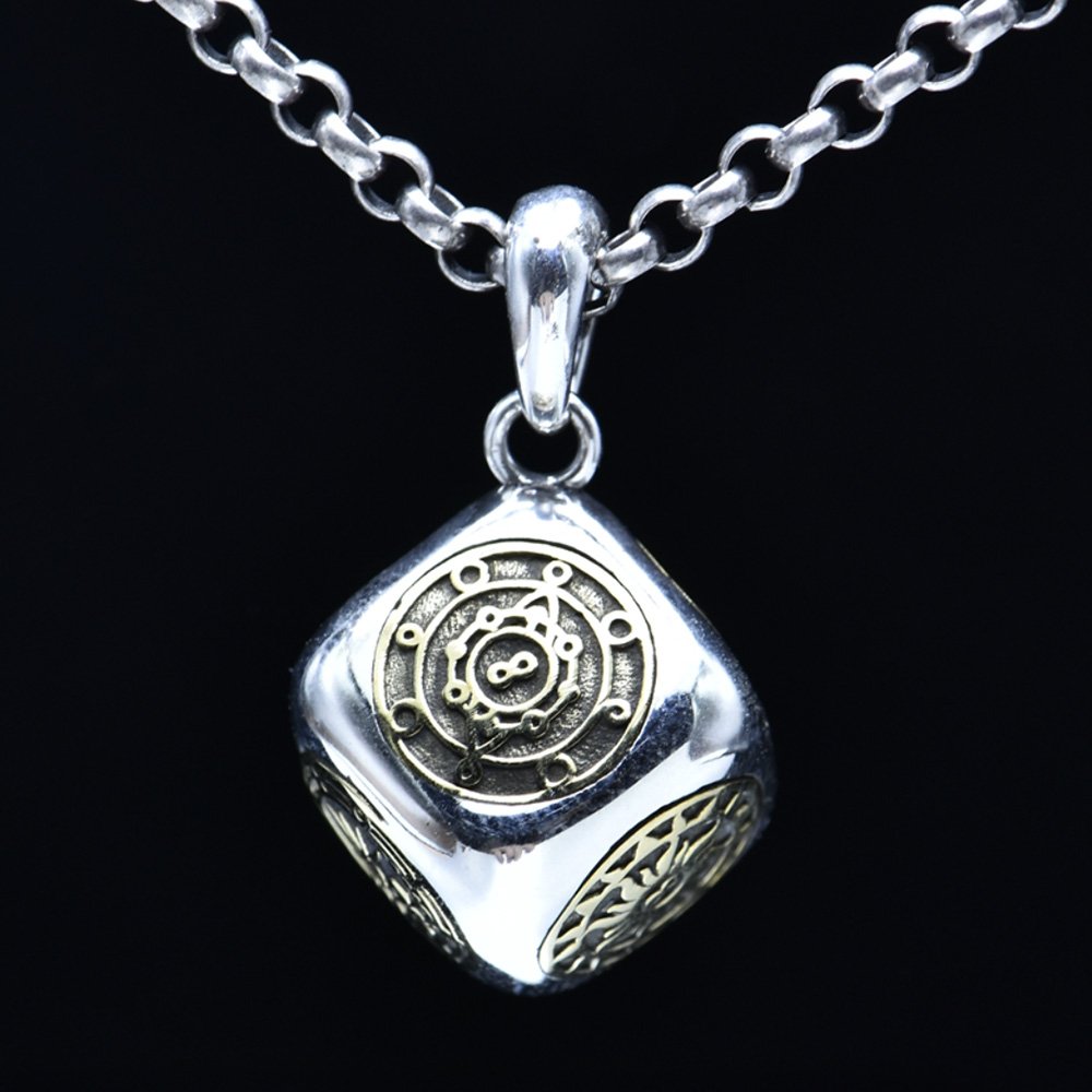 Sterling Silver Totem Dice Necklace