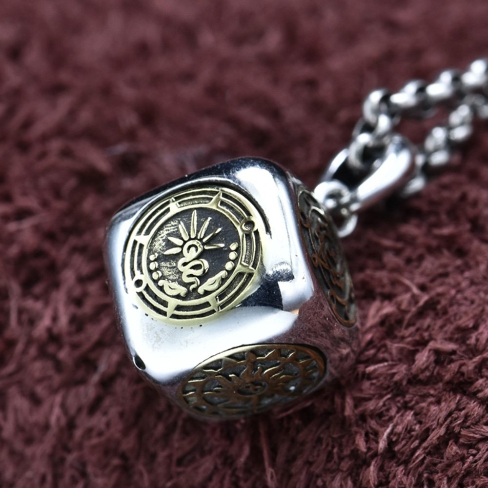 Sterling Silver Totem Dice Necklace