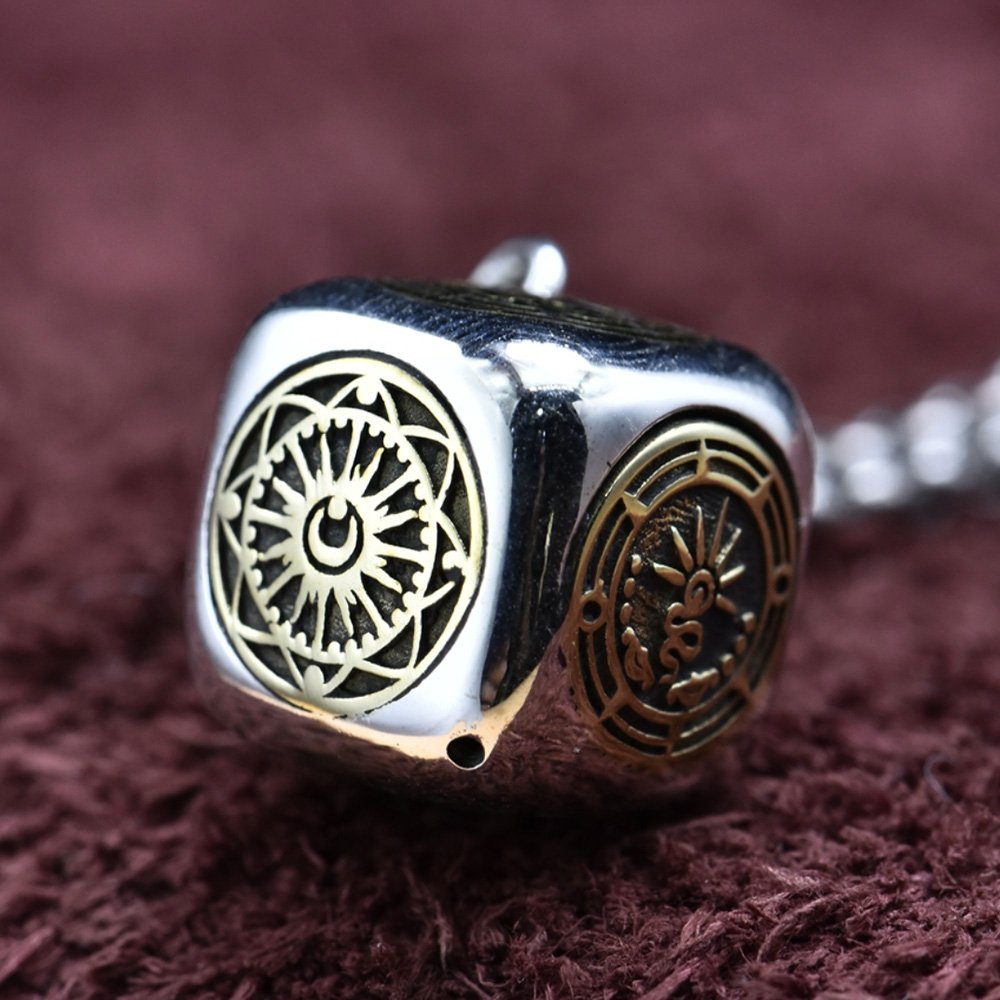 Sterling Silver Totem Dice Necklace