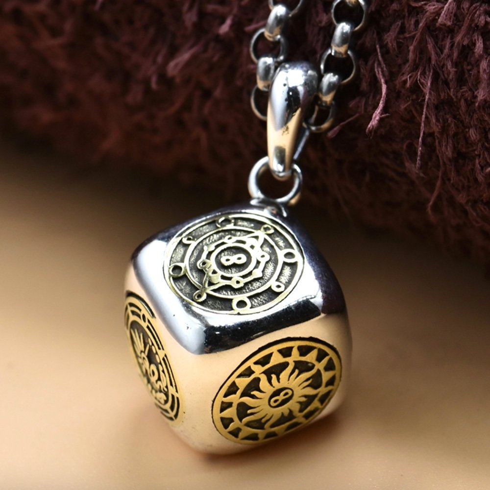 Sterling Silver Totem Dice Necklace