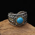 Sterling Silver Turquoise Feather Ring