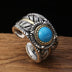 Sterling Silver Turquoise Feather Ring