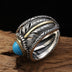 Sterling Silver Turquoise Feather Ring