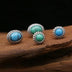 Sterling Silver Turquoise Stud Earrings