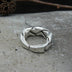 Sterling Silver Wide Strip Braided Pinkie Ring