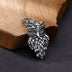Sterling Silver Celtic Knot Owl Pendant Necklace
