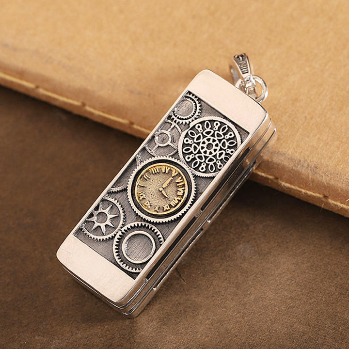 Collier pendentif harmonica en argent sterling