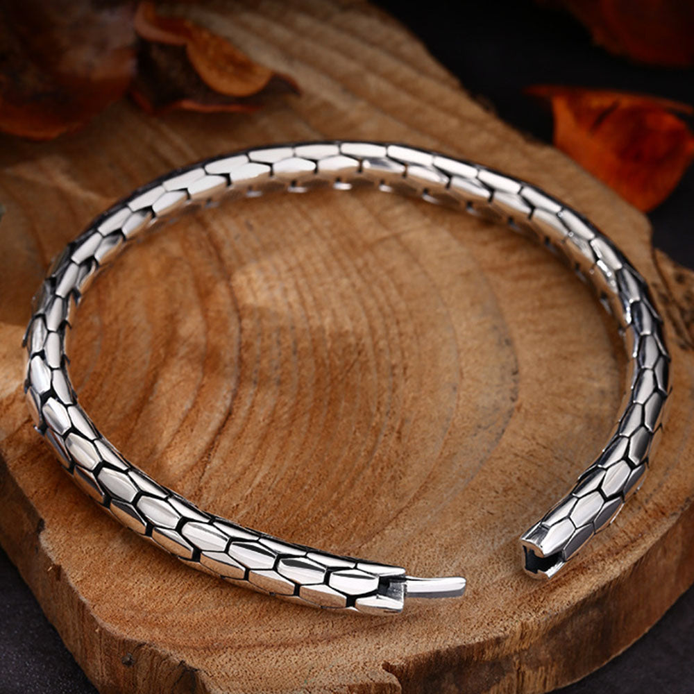Sterling Silver Snake Chain Bracelet for Men
