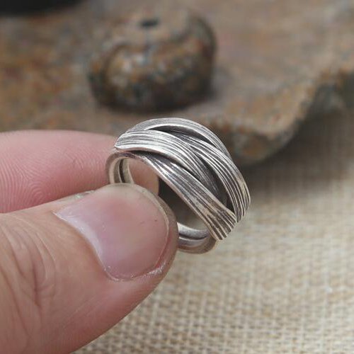 Women's Sterling Silver Handmade Wrap Ring