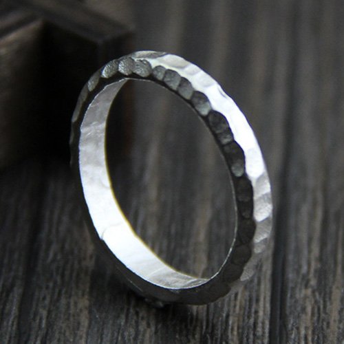 Women's Fine Silver Hammered Ring