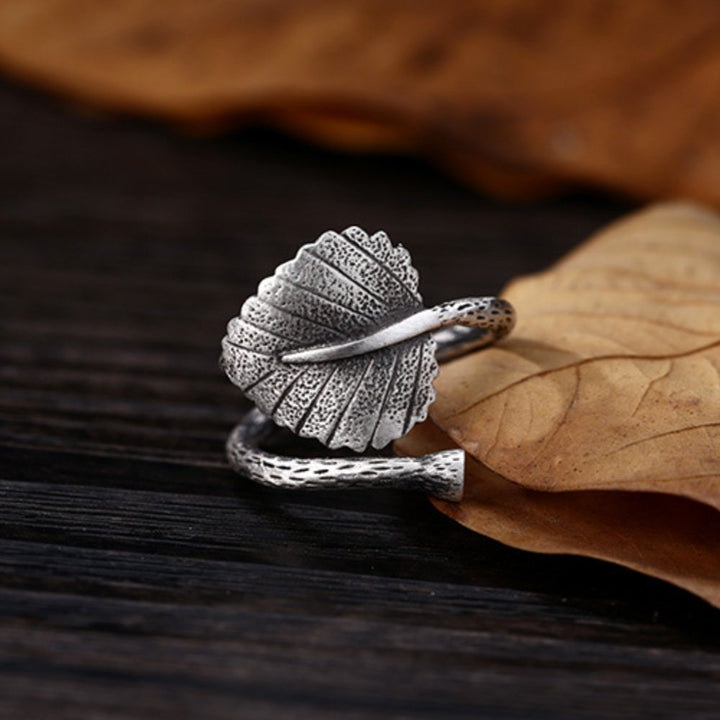 Women’s Fine Silver Leaf Wrap Ring