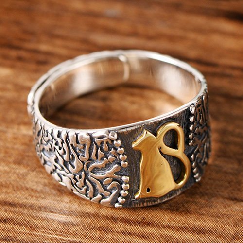 Women’s Sterling Silver Cat Ring