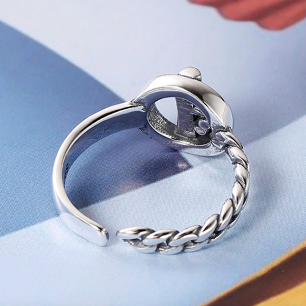 Women’s Sterling Silver Link Pattern Ring