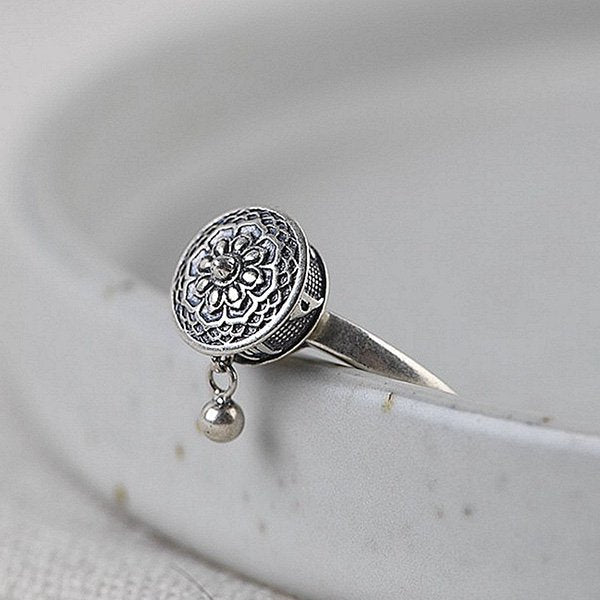 Women’s Sterling Silver Prayer Wheel Ring