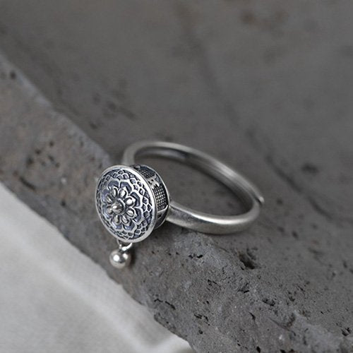 Women’s Sterling Silver Prayer Wheel Ring