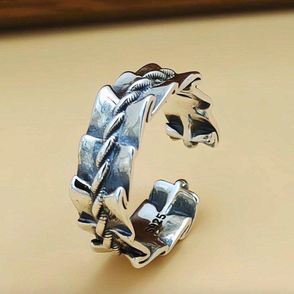 Women’s Sterling Silver Ribbon Wrap Ring