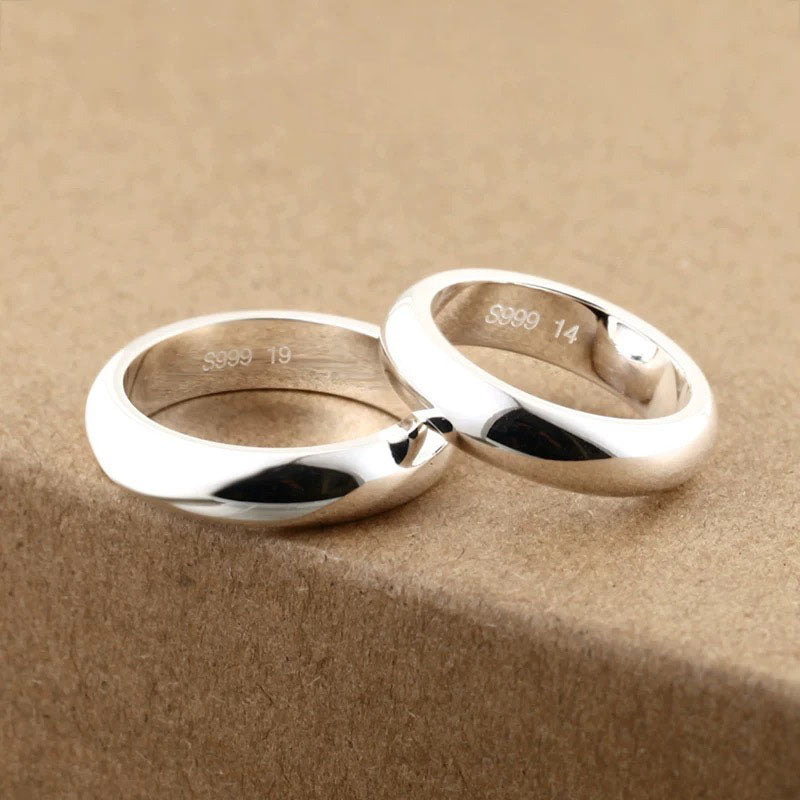 Fine Silver Wedding Band Ring