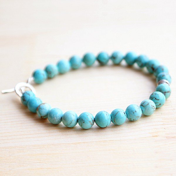 Men's Turquoise Beaded Bracelet - Jewelry1000.com