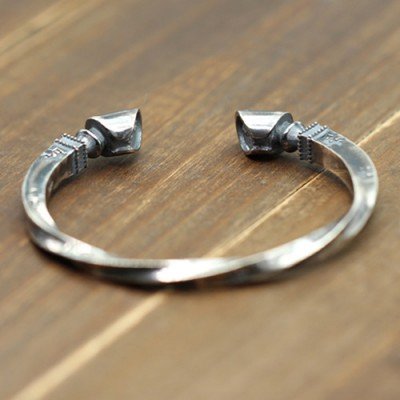 Men's Sterling Silver Horse Hoof Cuff Bracelet