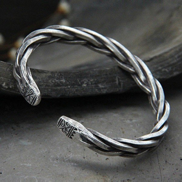 Amazon.com: Handmade Sterling Silver Knot Cuff Bracelet, Minimalist Rustic  Simple Tied Silver Wires, Adjustable 6 7/8 inches Cuff, Women size M-L, Men  size S-M, Gift for Her or Him : Handmade Products