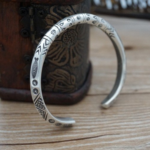 Fine Silver Handmade Bold Cuff Bracelet