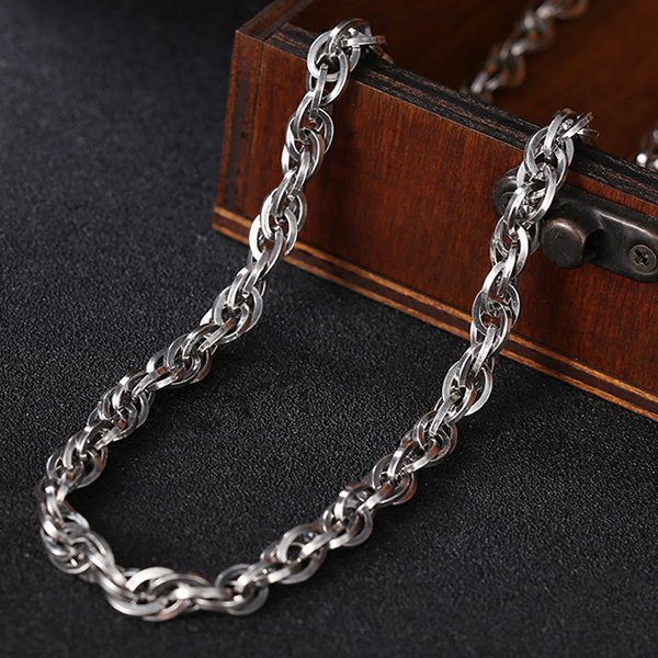 6.5 mm Men's Sterling Silver Rope Chain - Jewelry1000.com