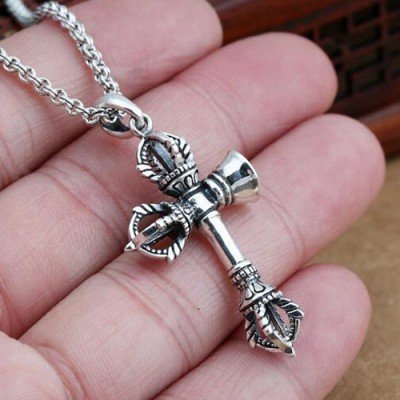 Men's Sterling Silver Pestle Bell Necklace - Jewelry1000.com