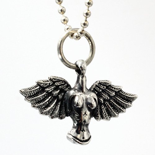 Men's Sterling Silver Angel Necklace 