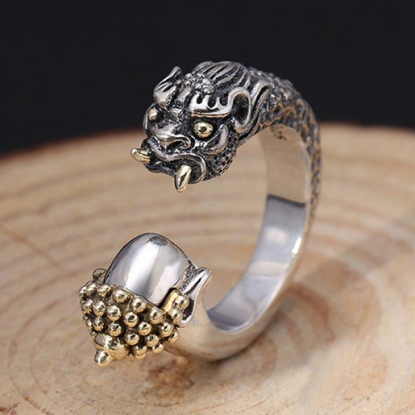 Men's Sterling Silver Buddha Devil Ring Jewelry1000.com